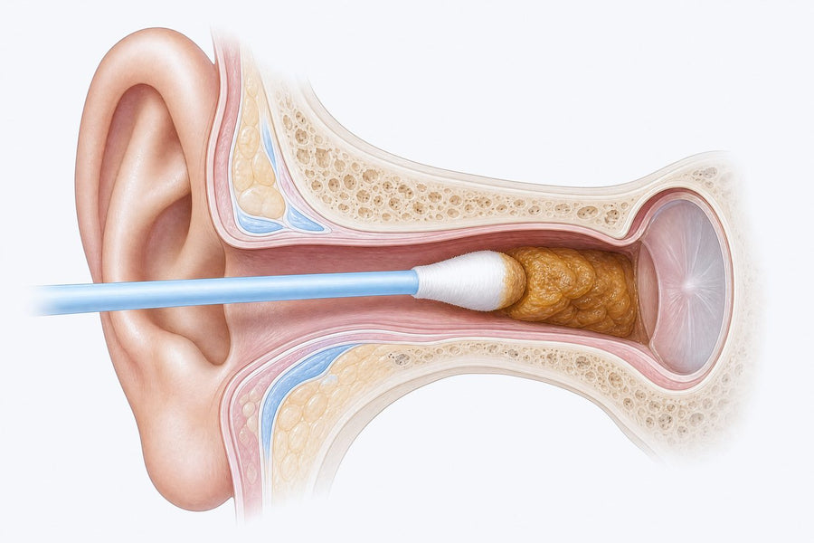 L'« effet piston » : le coton absorbe la surface et repousse le reste plus loin dans le conduit.